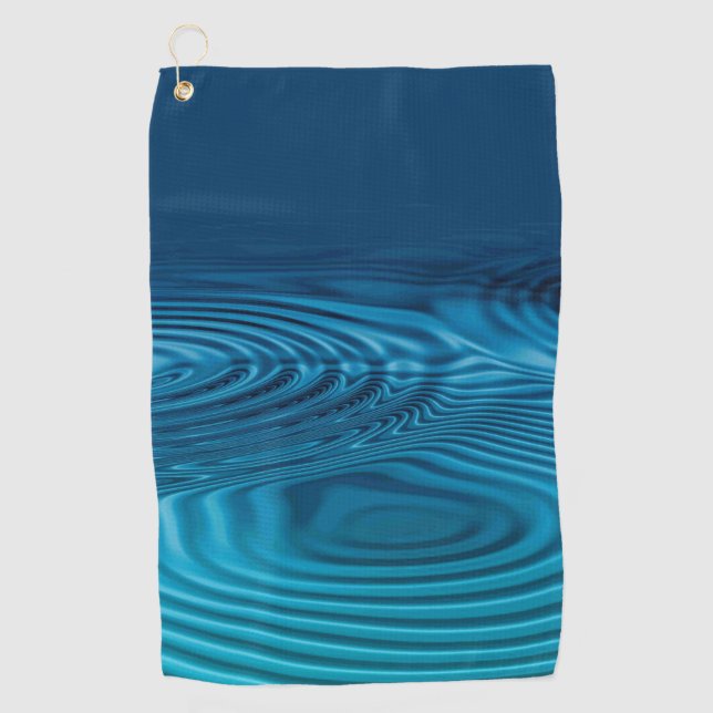 Serviette De Golf Pommes bleu Aqua (Devant)
