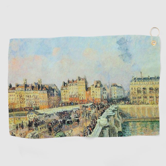 Serviette De Golf Pont Neuf, Après-midi, Sunlight Camille Pissarro (Horizontal)