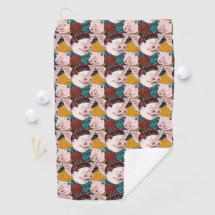 Serviette De Golf Porcs avec le motif de casquettes