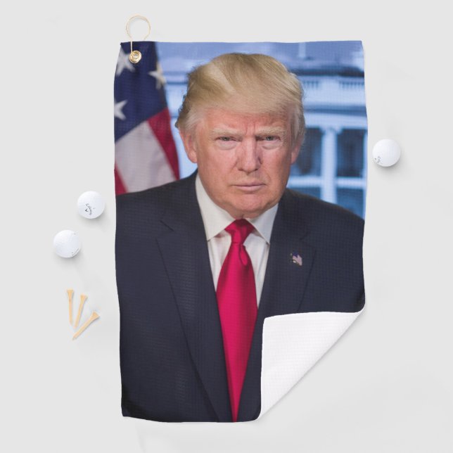 Serviette De Golf Portrait officiel de Donald Trump (En situation)