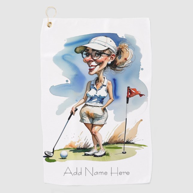 Serviette de golf pour femme personnalisée (Devant)