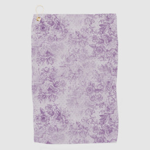 Serviette De Golf pourpre rustique, lavande chic et pâle minable
