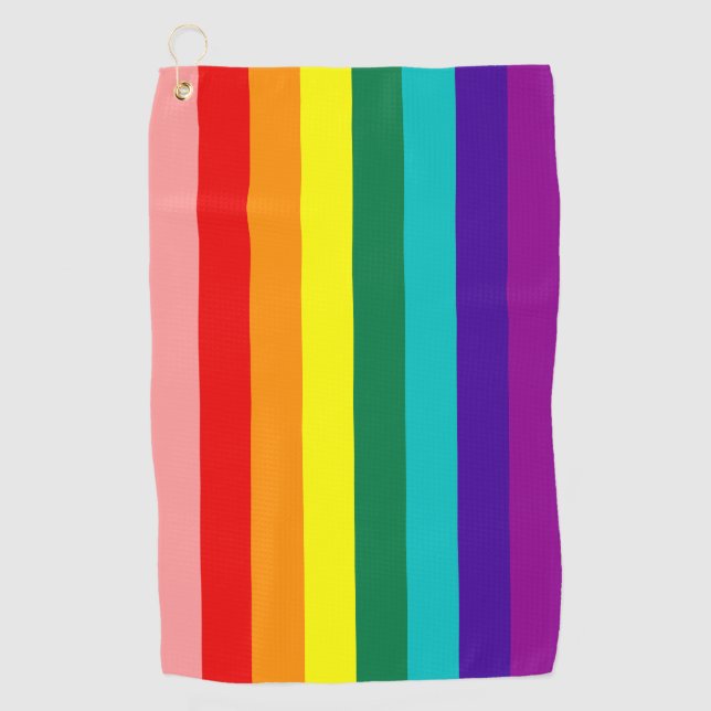 Serviette De Golf Premier drapeau de la Rainbow Pride (Devant)