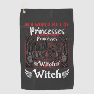 Serviette De Golf Princesses Soyez Sorcière Halloween Château Chaudr