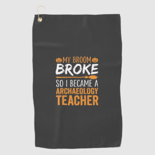 Serviette De Golf Professeur d'archéologie Balai d'Halloween Casse