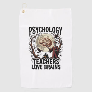 Serviette De Golf Professeur de psychologie Halloween Brain Lover Go