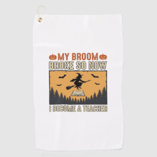 Serviette De Golf Professeur d'Halloween Balai Cassa Conception Vint