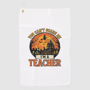 Serviette De Golf Professeur Halloween Vintage Drôle École Squeletti