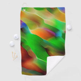 Serviette De Golf Profondeur et reliefs colorés, le vert prédomine