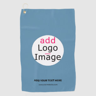 Serviette De Golf Promo d'affaires élégant personnalisable Dusty Blu