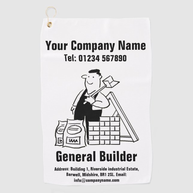 Serviette de golf promotion constructeur général (Devant)