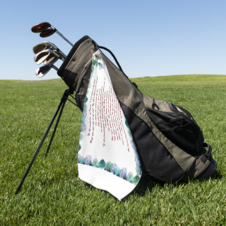 Serviette De Golf Psaume 11 Ecriture Art - Confiance dans le Seigneu