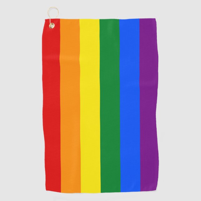 Serviette De Golf Rainbow Flag & Fierté parade Golf / communauté LGB (Devant)