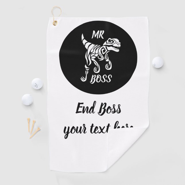 Serviette De Golf Rapateur fantôme blanc (En situation)