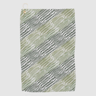 Serviette De Golf Rayures Vertes Tribales Motif Abstrait