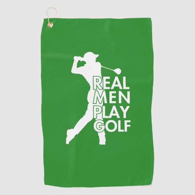Serviette De Golf Real Man Play Golf Funny Golf Thème (Devant)