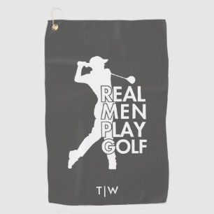 Serviette De Golf Real Man Play Golf Funny Golf Thème