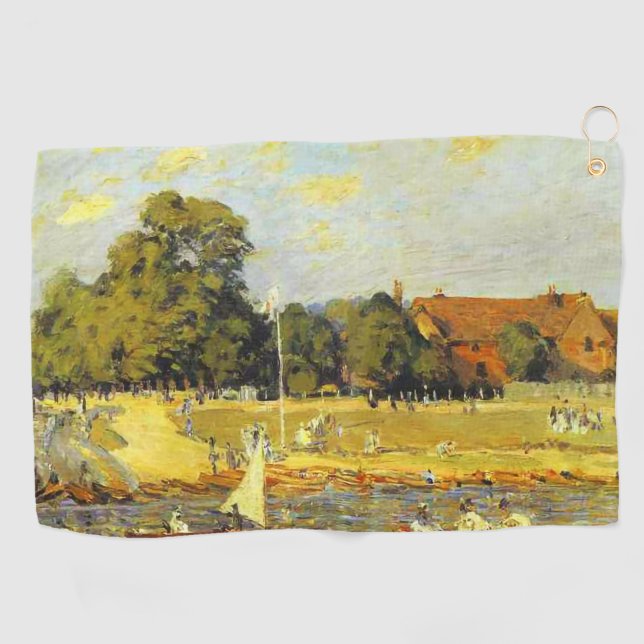 Serviette De Golf Regatta at Hampton Court Alfred Sisley Poster (Horizontal)