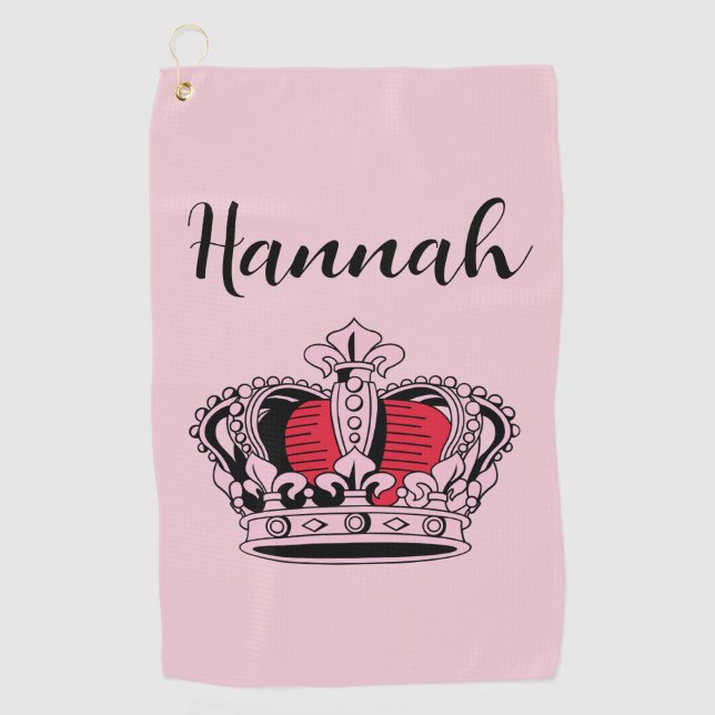 Serviette De Golf Reine de golf personnalisée (Devant)