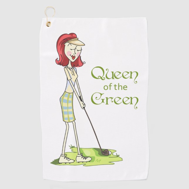 Serviette De Golf Reine du Vert (Devant)