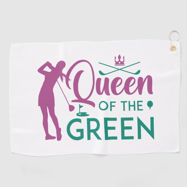 Serviette De Golf Reine Du Vert (Horizontal)