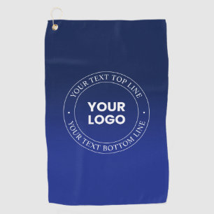 Serviette De Golf Remplacement et texte faciles du logo   Dégradé bl