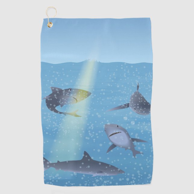 Serviette De Golf Requins (Devant)