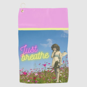 Serviette De Golf Respire juste l'Angel Vintage Altered Art