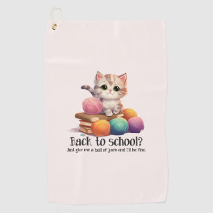 Serviette De Golf Retour À L'École ? Donne-moi juste Yarn