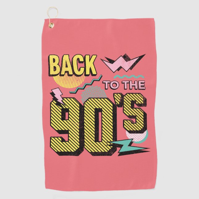 Serviette De Golf Retour aux années 90 (Devant)
