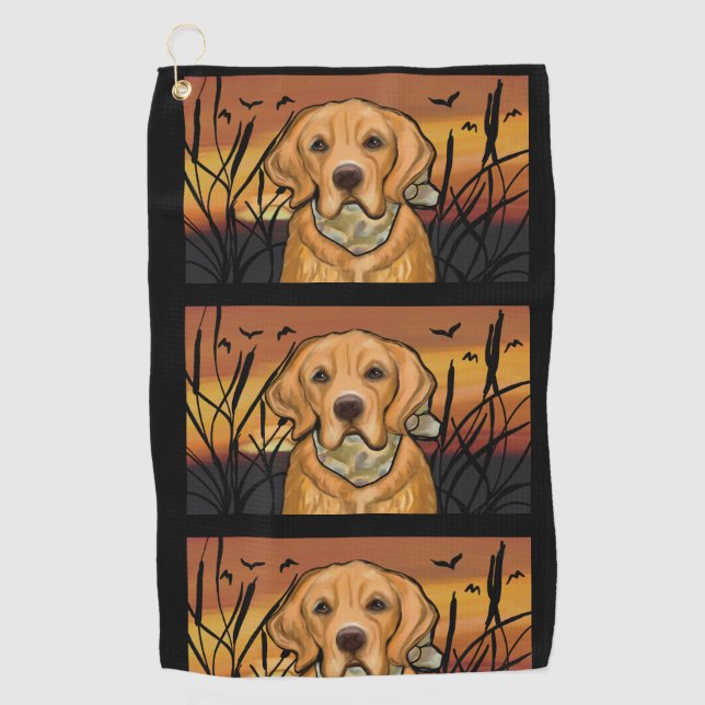 Serviette De Golf Retriever doré (Devant)