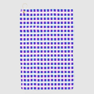 Serviette De Golf rétro électrique rayé bleu & violet