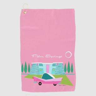  Serviette de golf Retro Pink Palm Springs