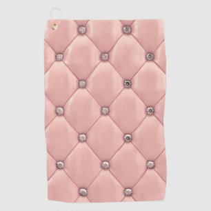 Serviette De Golf Revêtement en cuir métallique poli rose pâle