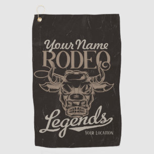 Serviette De Golf Rodéo personnalisé Old West Steer Roping Légendes