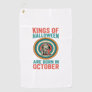 Serviette De Golf Rois d'Halloween octobre Anniversaire Vintage Shir