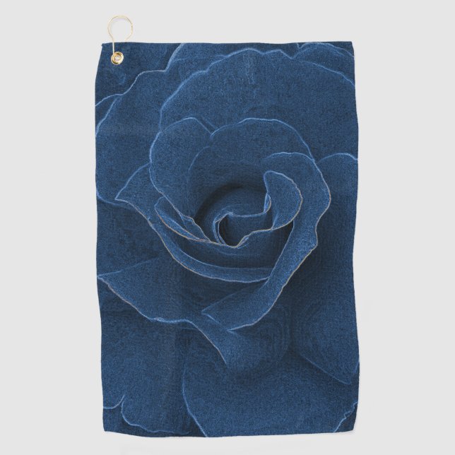 Serviette De Golf Rose bleu velours (Devant)