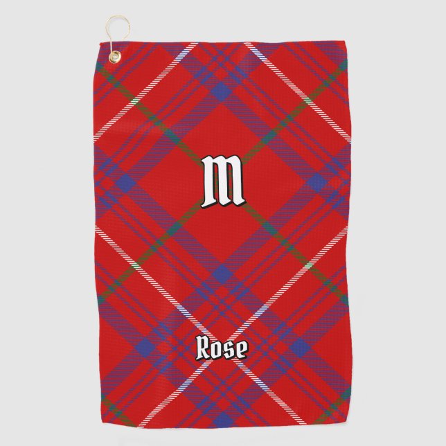 Serviette De Golf Rose de clan Tartan (Devant)