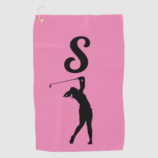 SERVIETTE DE GOLF ROSE MONOGRAM TOWEL DE GOLF POUR ELLE (Devant)