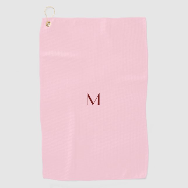 Serviette De Golf rose pastel - ajouter du monogramme (Devant)