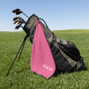 Serviette de golf rose personnalisée