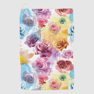 Serviette De Golf Roses aquarelle