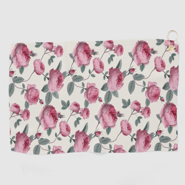 Serviette De Golf Roses roses (Horizontal)