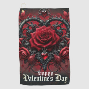 Serviette De Golf Roses rouges gothiques Saint-Valentin