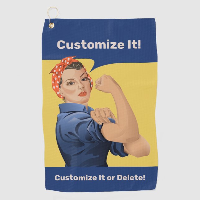 Serviette De Golf Rosie the Riveter (Devant)