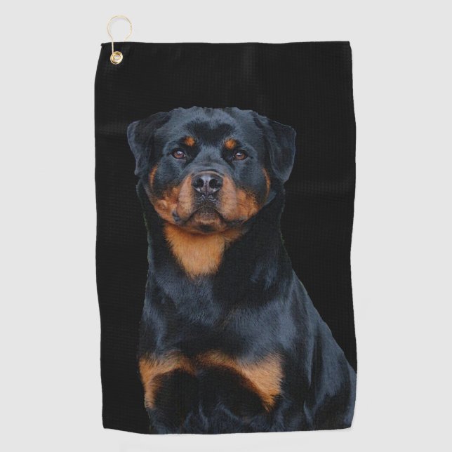 Serviette De Golf Rottweiler  (Devant)