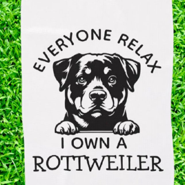 Serviette De Golf Rottweiler OWNER (Show your love for your Rottweiler with this premium golf towel, perfect for proud owners.)