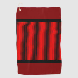 Serviette De Golf Rouge Et Noir