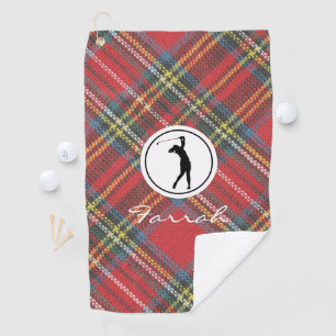 Serviette De Golf Royal Stewart Tartan Plaid Print, Femme