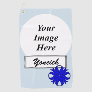 Serviette De Golf Ruban de trèfle bleu par Kenneth Yoncich